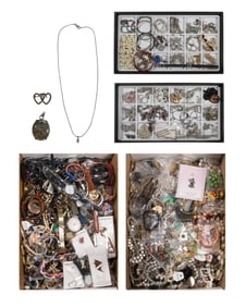 Sterling Silver and Costume Jewelry and Wristwatch Assortment