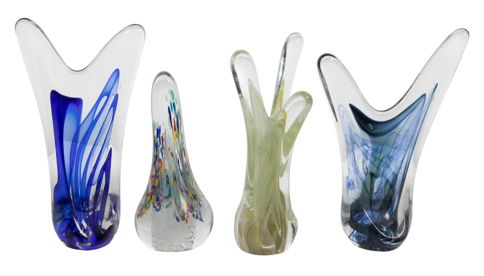 Rollin Karg (American, b.1944) Art Glass Sculpture Assortment (1 of 2)