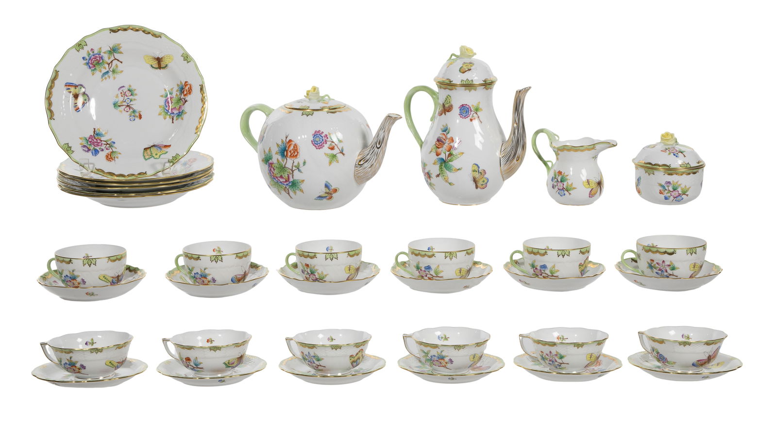Herend Old Queen Victoria Porcelain Dessert Service (1 of 1)
