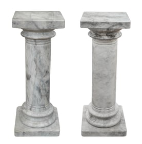 Neoclassical Style Marble Pedestals