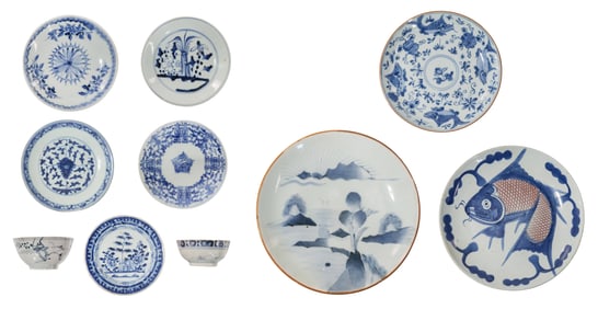 Asian Blue and White Porcelain Assortment