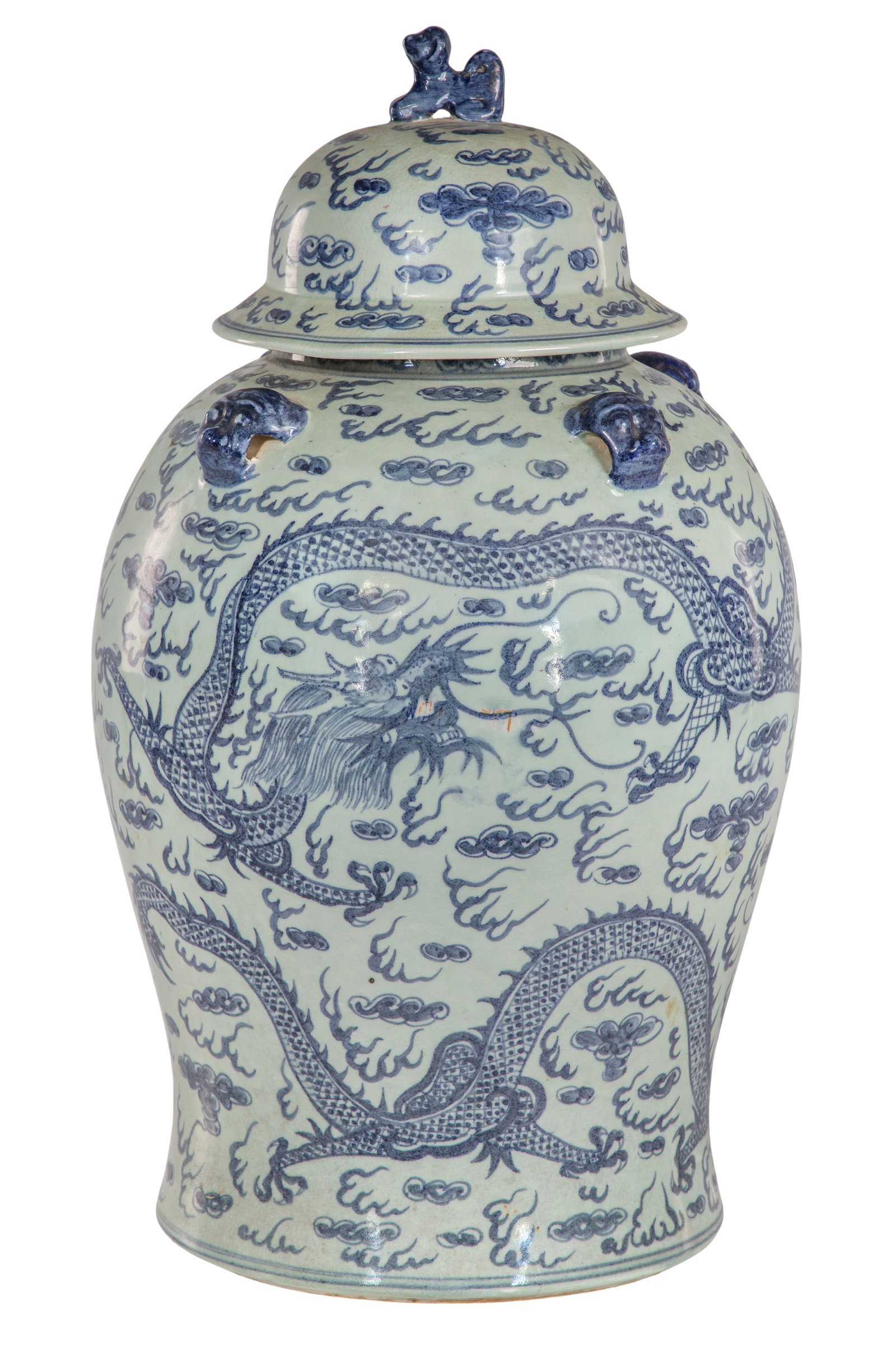 Chinese Blue and White Porcelain Covered Jar (1 of 8)