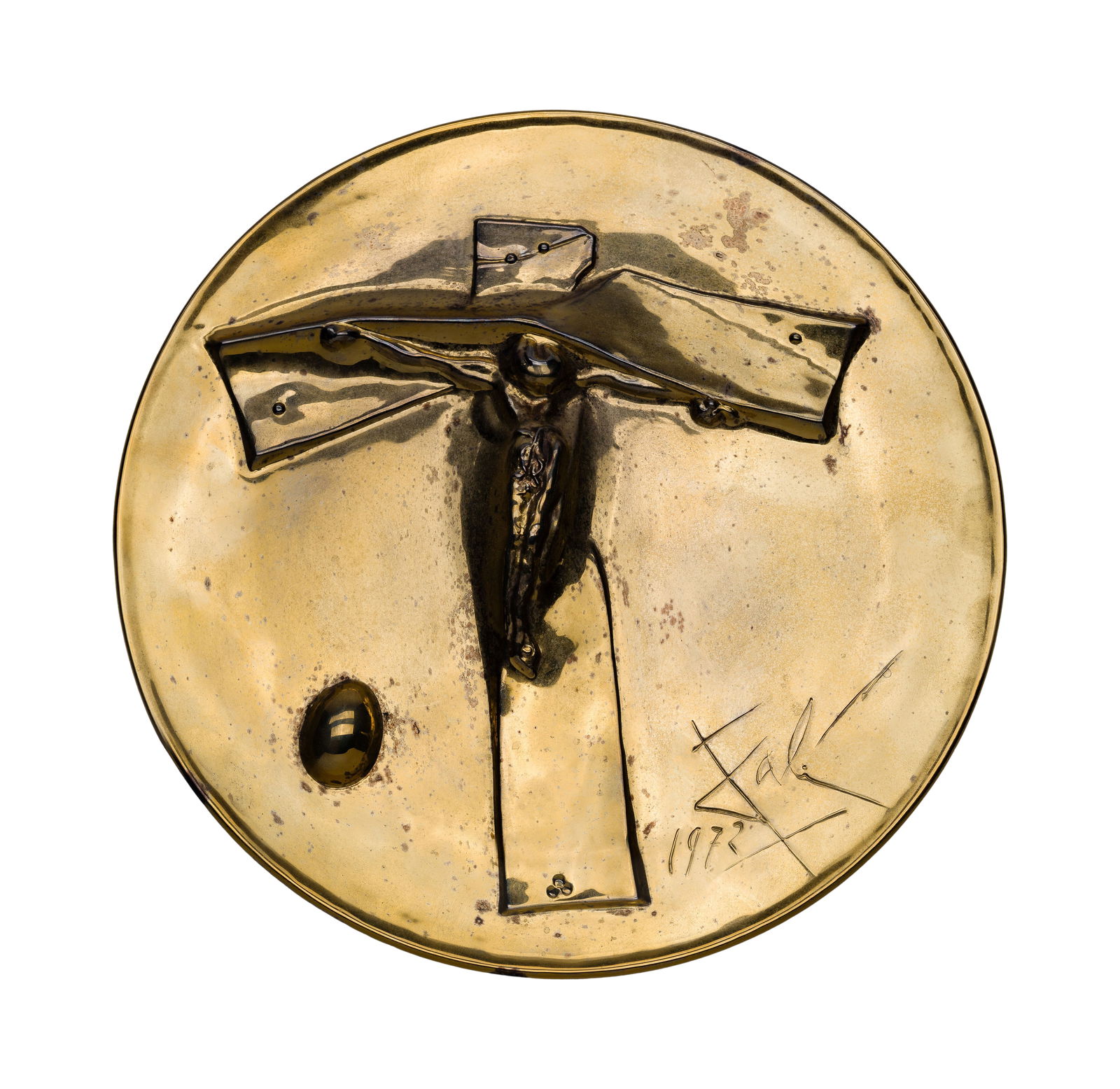 The Lincoln Mint Salvador Dali 'Easter Christ' Sterling Silver Plate (1 of 2)