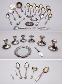Sterling Silver and European Silver (830) Object Assortment