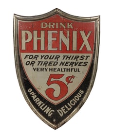Drink Phenix Tin Advertising Sign