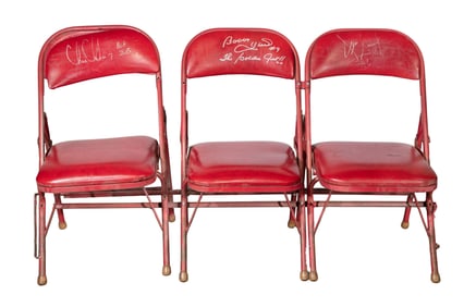 Chicago Stadium Signed Folding Chairs