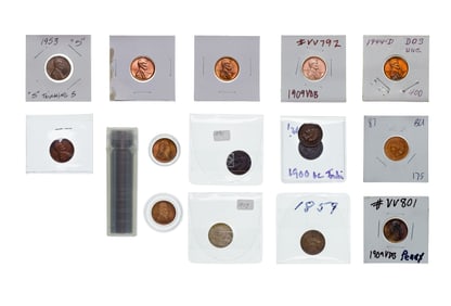 Indian Head and Lincoln 1c Assortment