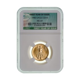 1986 $10 Gold Eagle MS-69 NGC