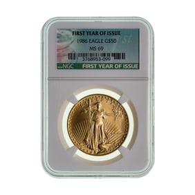 1986 $50 Gold Eagle MS-69 NGC