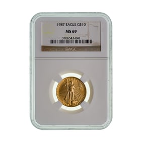 1987 $10 Gold Eagle MS-69 NGC