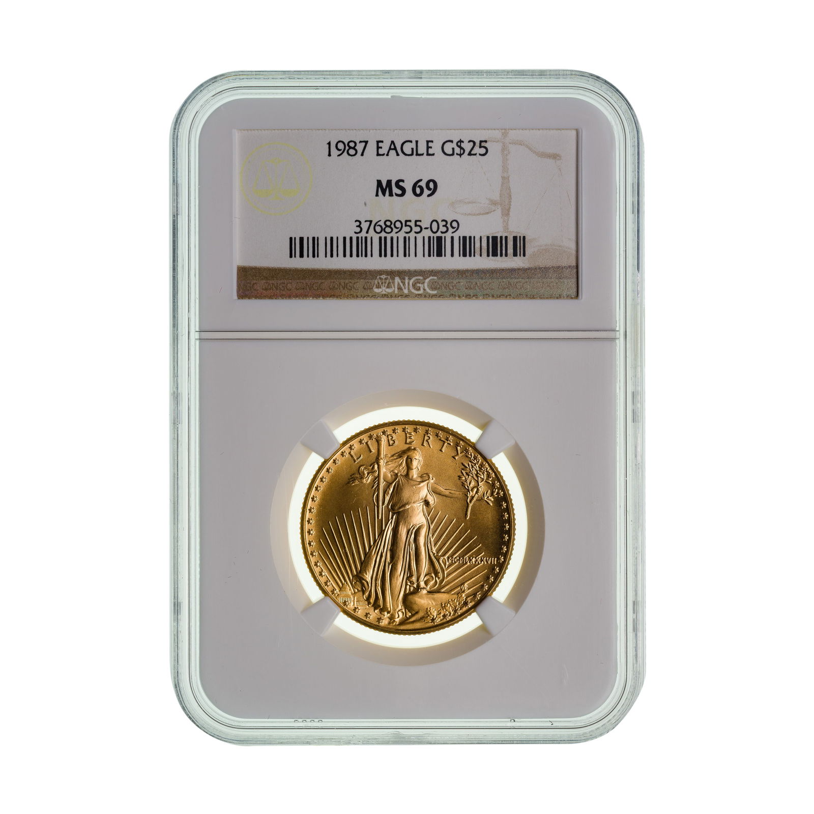 1987 $25 Gold Eagle MS-69 NGC (1 of 2)
