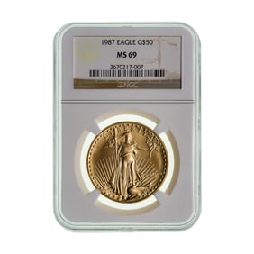 1987 $50 Gold Eagle MS-69 NGC