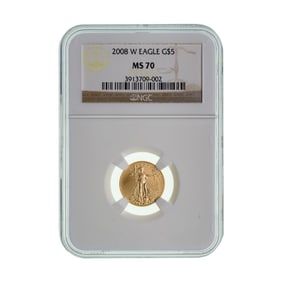 2008-W $5 Gold Eagle MS-70 NGC