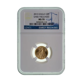2013 $5 Gold Eagle MS-70 NGC