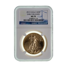 2013 $50 Gold Eagle MS-70 NGC