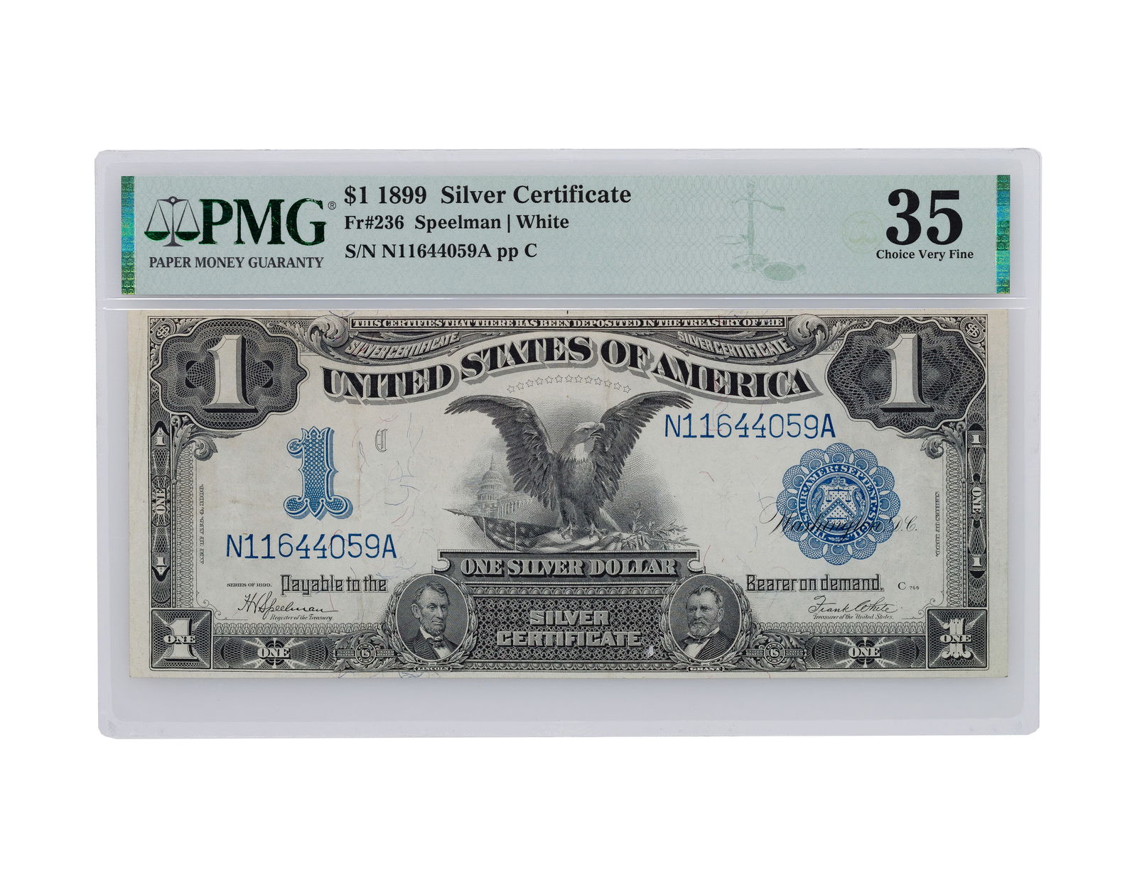 1899 $1 'Black Eagle' Silver Certificate VF-35 PMG (1 of 2)