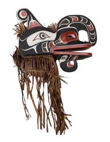 Patrick Hunt (Kwagiulth, b.1966) 'Crooke Beak' Cannibal Bird Wood Mask