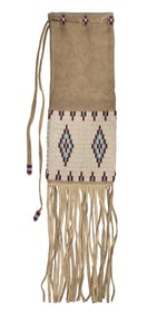 Native American Plains Indian Beaded Pipe Bag