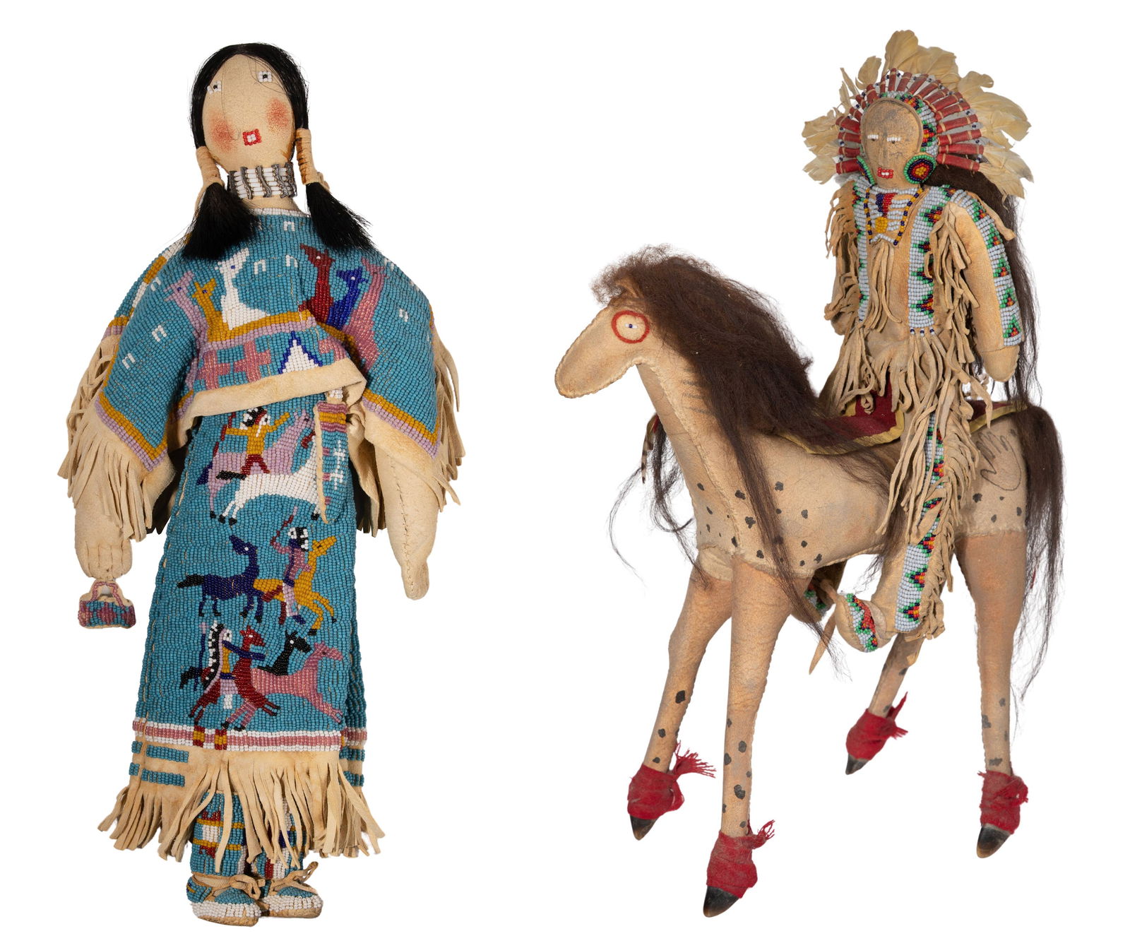 Native American Lakota Beaded Horse and Doll Assortment (1 of 5)