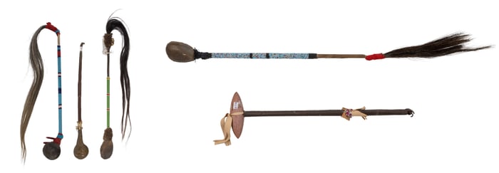 Native American Skull Crackers and War Club Assortment