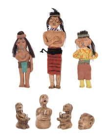 Native American Pottery Figure Assortment