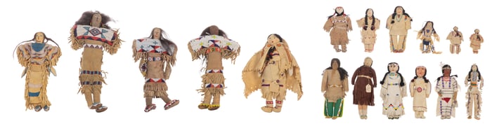 Native American Leather Doll Assortment