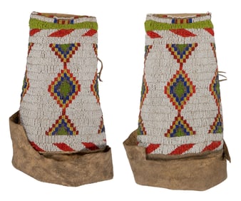 Native American Sioux Beaded Leggings