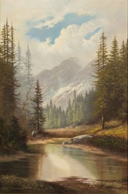 Joseph Heinrich Thomas (German, 20th Century) Oil on Canvas