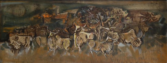 M. Sivanesan (Indian, 1940-2015) Oil on Canvas
