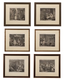 William Hogarth (English, 1697-1764) 'A Harlot's Progress' Etching Series