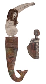 Doug DeLind (American, b.1947) Raku Pottery Plaques