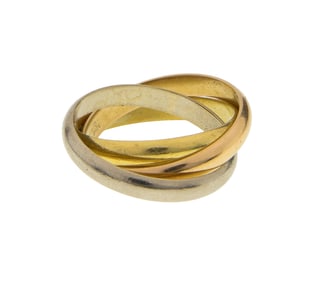 Cartier 18k Tri-color Gold Trinity Ring