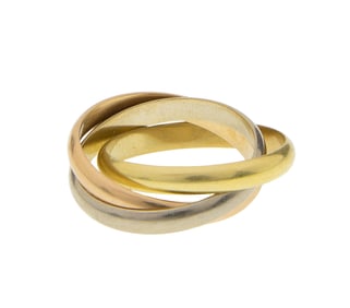 Cartier 18k Tri-color Gold Trinity Ring