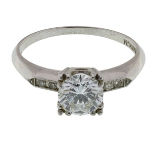 Peacock Platinum and Diamond Ring