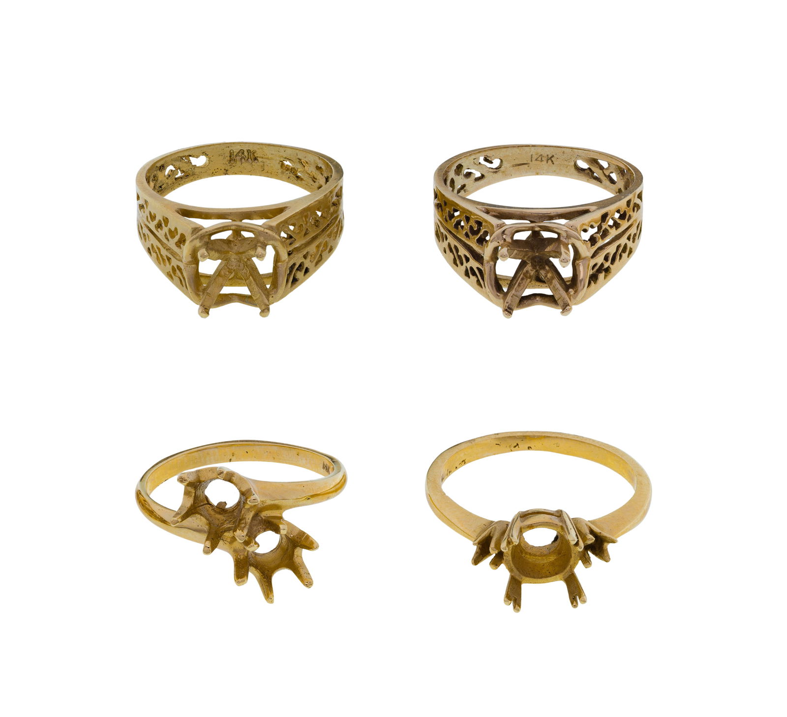 14k Yellow Gold Ring Setting Assortment (1 of 2)