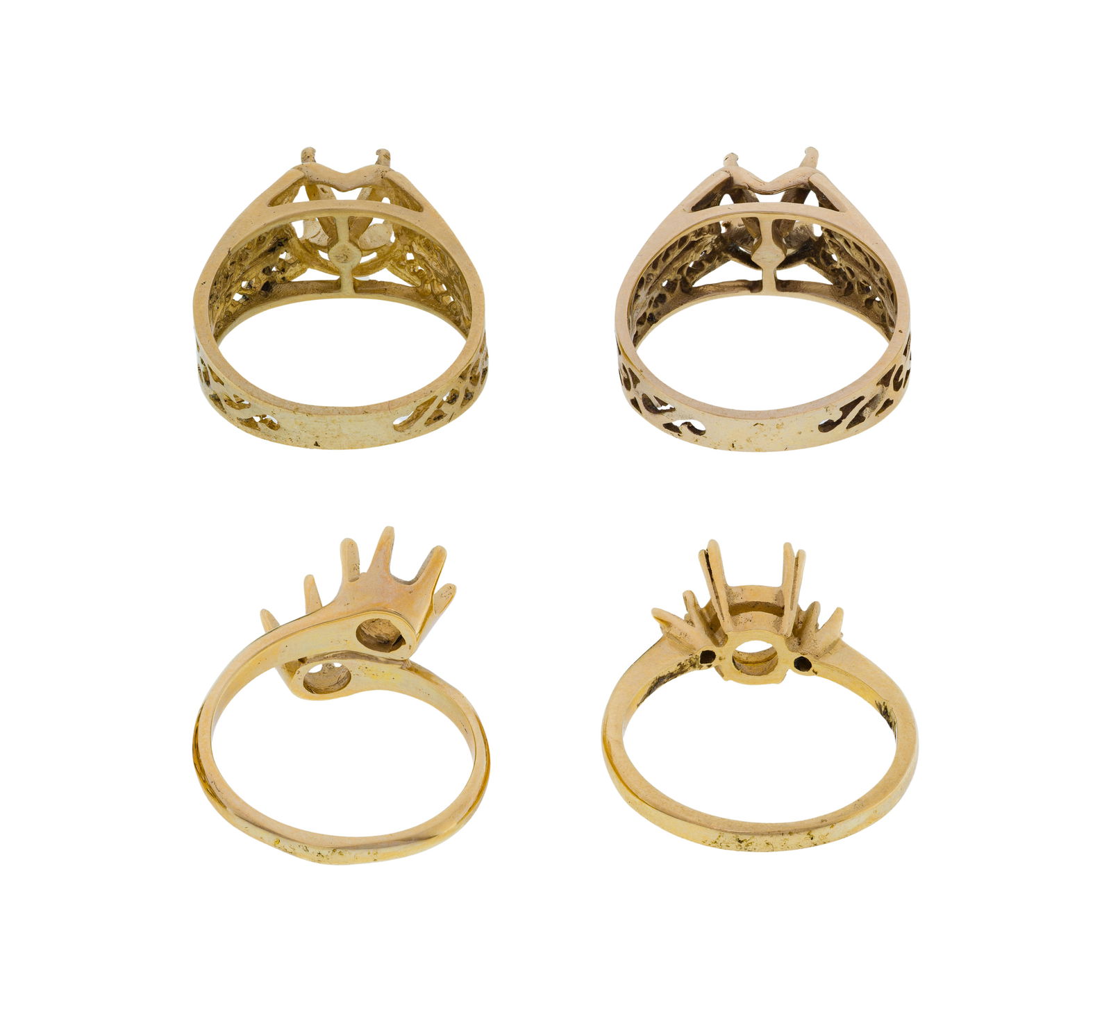 14k Yellow Gold Ring Setting Assortment - 2