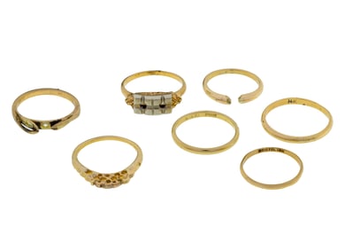 14k Yellow Gold Ring Setting Assortment