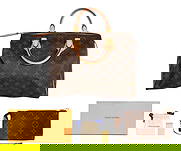 Louis Vuitton Speedy 30 Handbag: Louis Vuitton Speedy 30 Handbag Having coated exterior monogram canvas, interior textile, vachetta leather trim, attachable wallet, including paperwork, locks with keys Property from: a Private