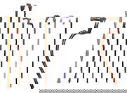 Cane and Walking Stick Assortment: Cane and Walking Stick Assortment (10) items of various forms, sizes and materials Property from: an Estate, Chicago, Illinois Height: 40 inches, Diameter: 1 1/2 inches (longest)