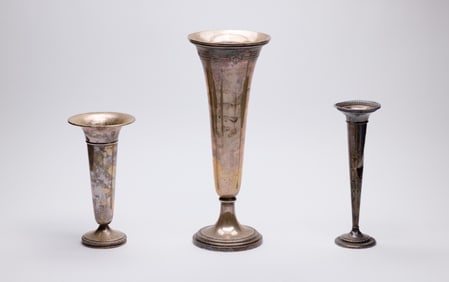 Sterling Silver Weighted Vase Assortment