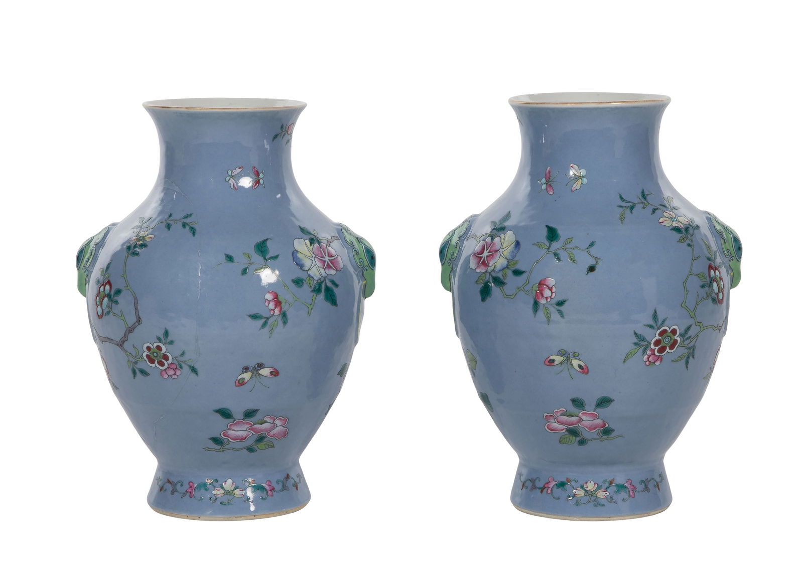 Chinese Claire de Lune Glazed Hu Vases - 2