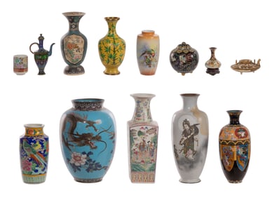 Asian Cloisonne and Ceramic Assortment