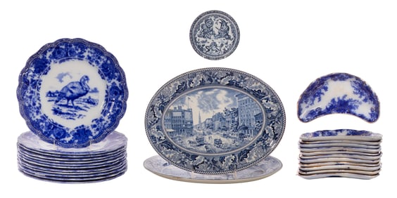 Flow Blue China Assortment
