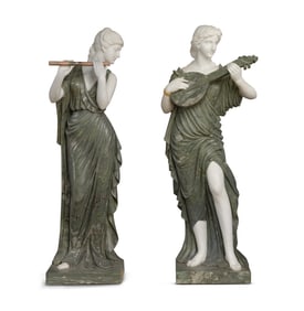 Neoclassical Style Marble Statues