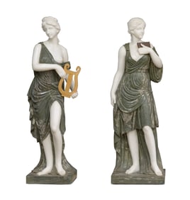 Neoclassical Style Marble Statues