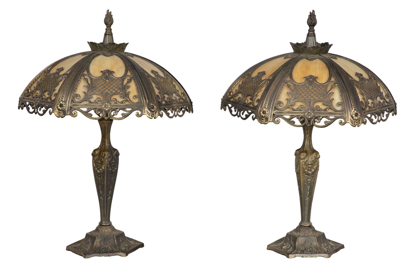 Slag Glass Table Lamps (1 of 1)