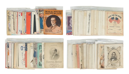 Abraham Lincoln and Presidential Sheet Music Assortment
