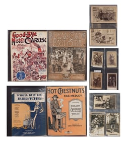 Street Musician and Vendor Photographic and Ephemera Assortment
