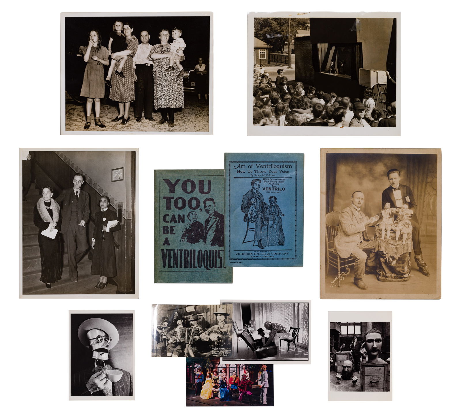 Puppet Photographic Assortment: Puppet Photographic Assortment Approximately (150) items of various sizes and subjects including postcards, cartes de visite, and photographs, featuring Howdy Doody, The Muppets, Lamb Chop, most