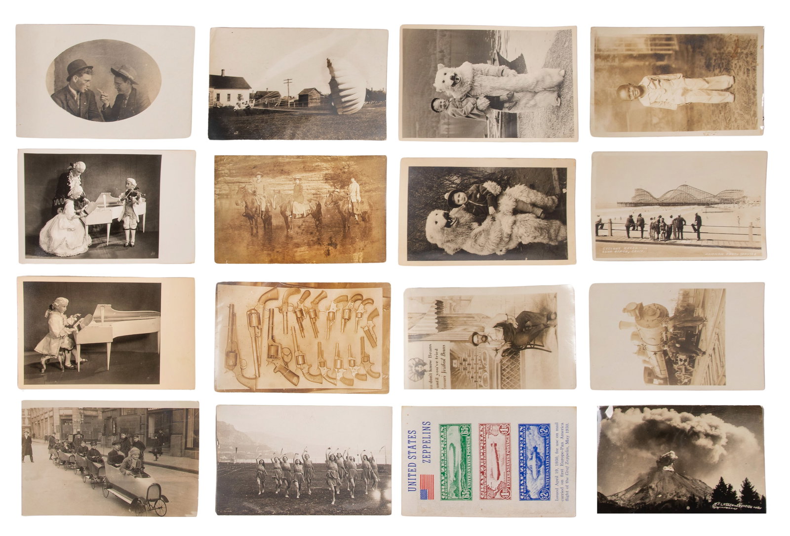 Photographic Assortment: Photographic Assortment Approximately (300) items of various sizes and subjects, including postcards and photographs depicting subjects such as children with toys, portraits, homes, animals Property f